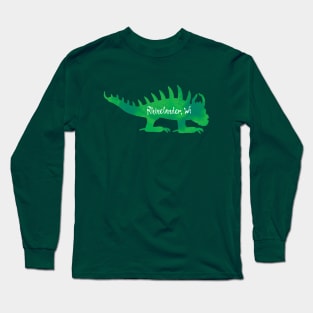 Rhinelander Wisconsin Hodag Watercolor Silo Long Sleeve T-Shirt